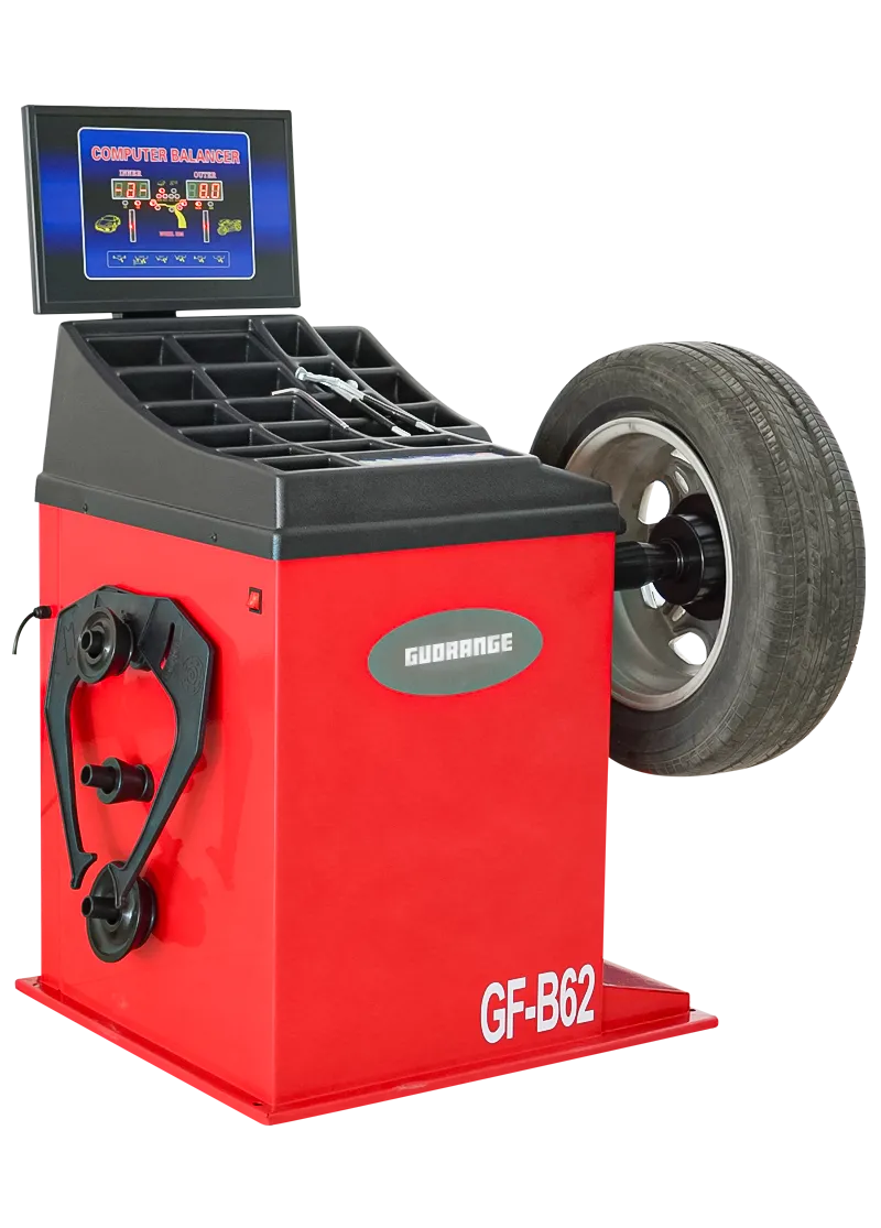 Wheel balancer in a service shop