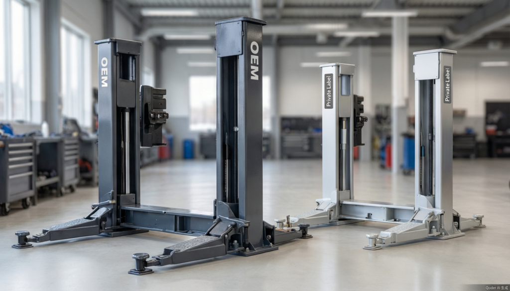 Customized tire service machines packaged for distributor shipment